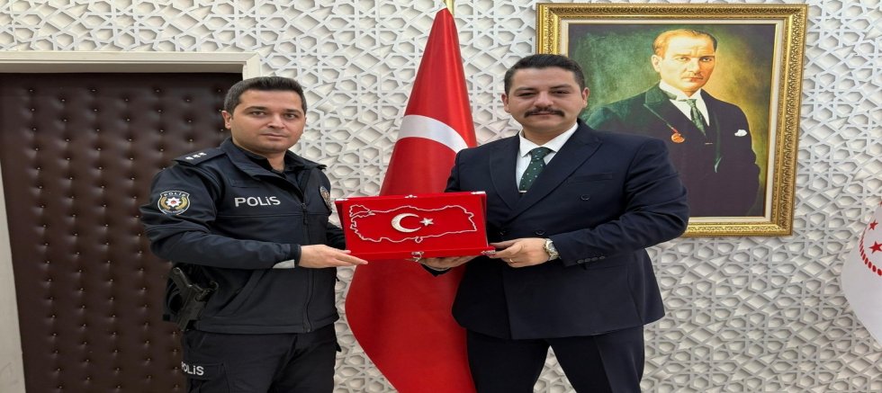 YUNAK İLÇE EMNİYET AMİRİ NUMAN SALATAN’DAN KAYMAKAM TAŞAVLI’YA VEDA ZİYARETİ