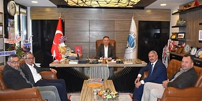 BAŞKAN GÜNALTAY VE BERABERİNDEKİ HEYETTEN AKŞEHİR TSO'YA ZİYARET