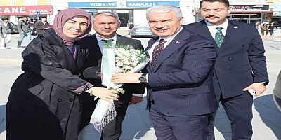 YUNAKLI BAKAN YARDIMCISI MUSA HEYBET VE KONYA VALİSİ İBRÂHİM AKIN YUNAK'I ZİYARET ETTİ 