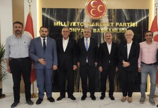 YUNAK HEYETİNDEN MHP KONYA İL BAŞKANI SEDAT GÖNCÜ'YE HAYIRLI OLSUN ZİYARETİ