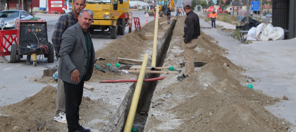 YUNAK’TA DOĞALGAZ GÜÇLENDİRME HATTI ÇALIŞMALARI BAŞLADI